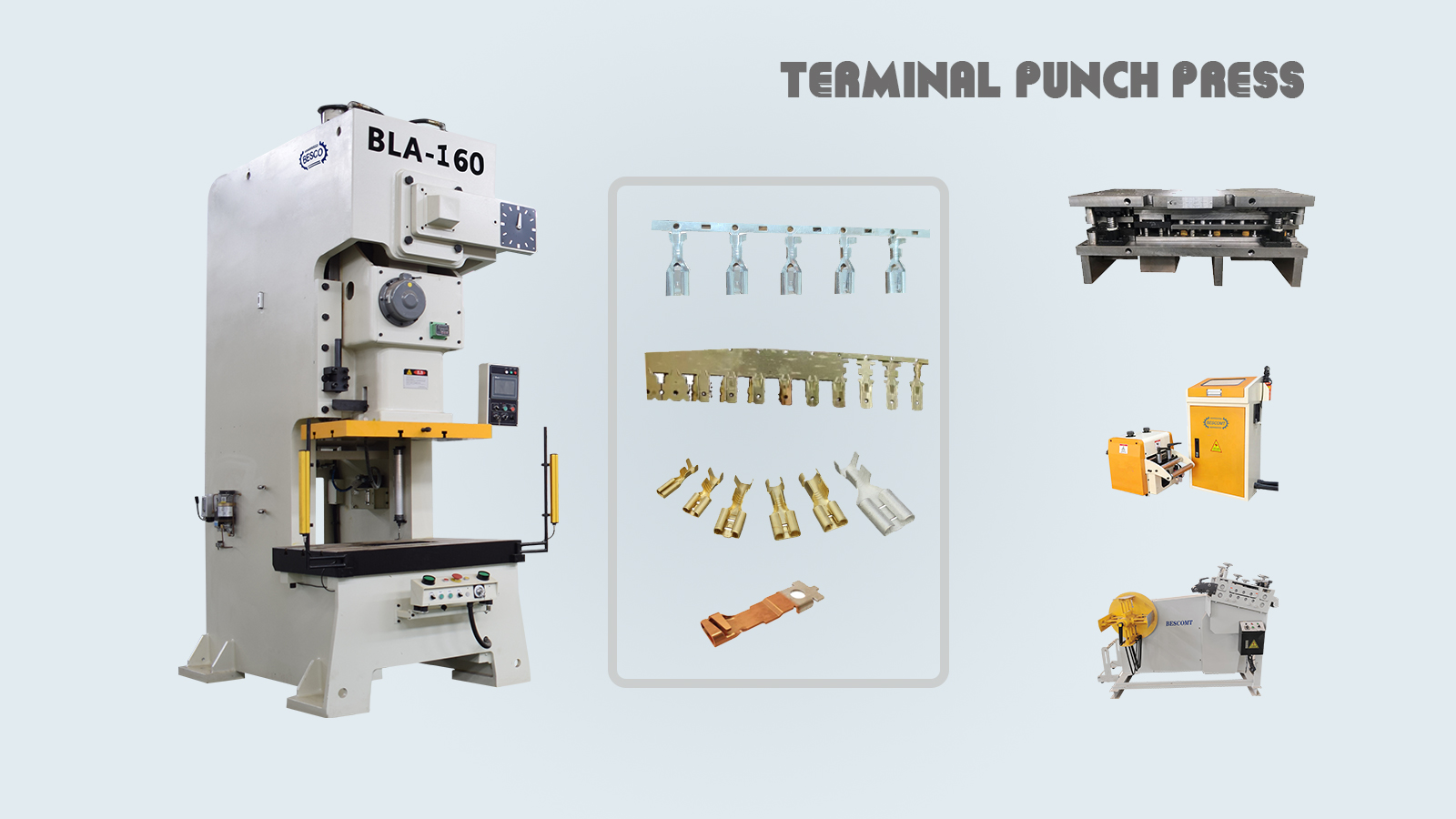 Rail-Mounted Terminal Block Busbar: Automated Assembly Power Press Machine.