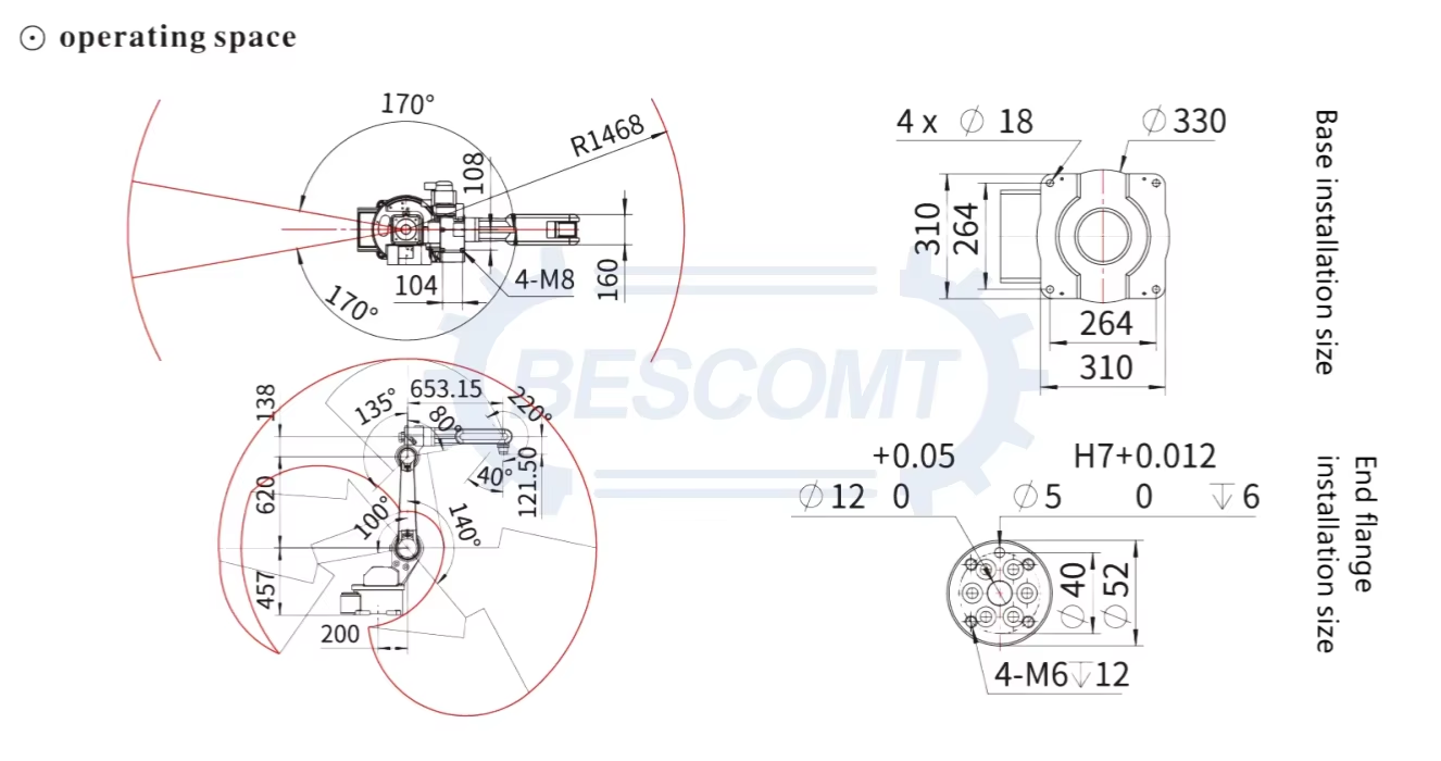 Robot Arms for Bronze Flanged Ball Brass Valve Production Line