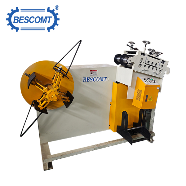 2in1 Heavy Duty Decoiler And Straightener Machine | Metal Coil Leveling & Uncoiling Equipment for Thick Plate Processing