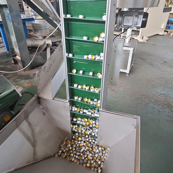 Automatic Feeding System for Screw Cap Production Line | Cap Vibratory Bowl Feeder And Elevator | Aluminum Cap Auto Feeding Equipment