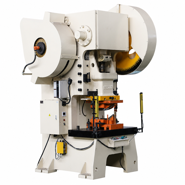 Mesin Press Mekanik J21 dengan Kopling Pneumatik | Mesin Press Punch C-Frame 63T–200T untuk Stamping Logam